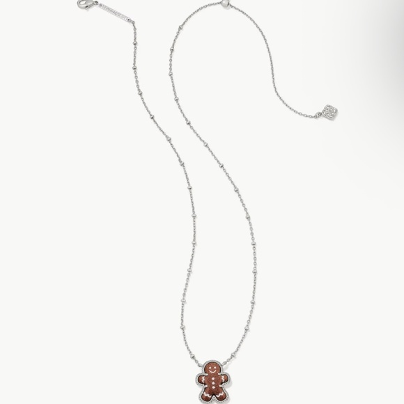 Kendra Scott Gingerbread Silver Short Pendant Necklace - Picture 3 of 4